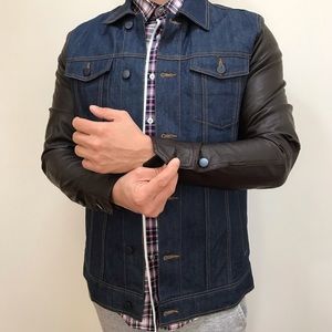 NWT Brown Sleeved Jean Jacket Five Four Club